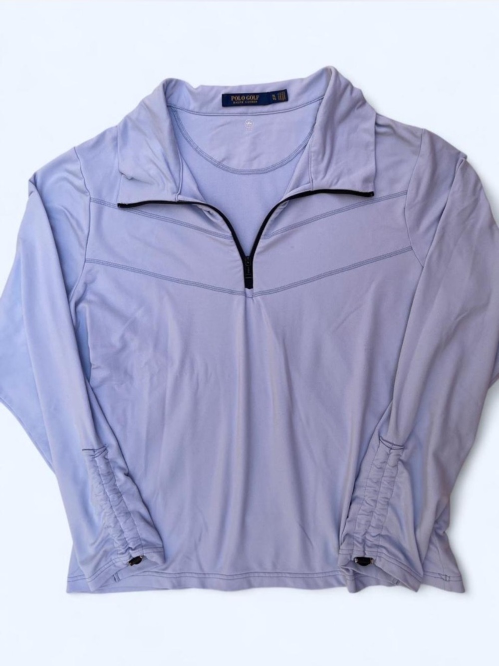 Polo Ralph Lauren Light Blue quarter zip adjustable sleeves length golf classic